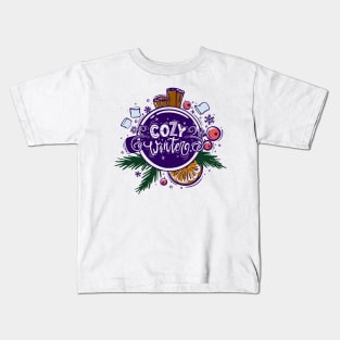 cozy winter illustration Kids T-Shirt